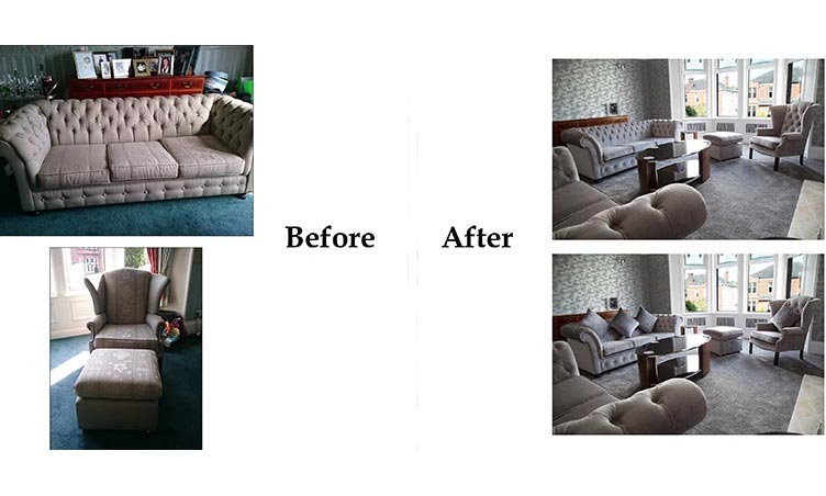 Sofa and Chairs Before/After 1
